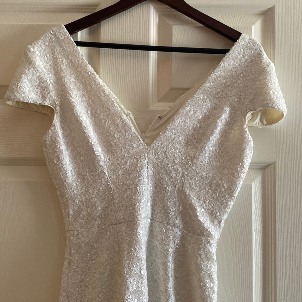 Dress the Population White Sequin Dress. Beautiful, worn once. Size Small.